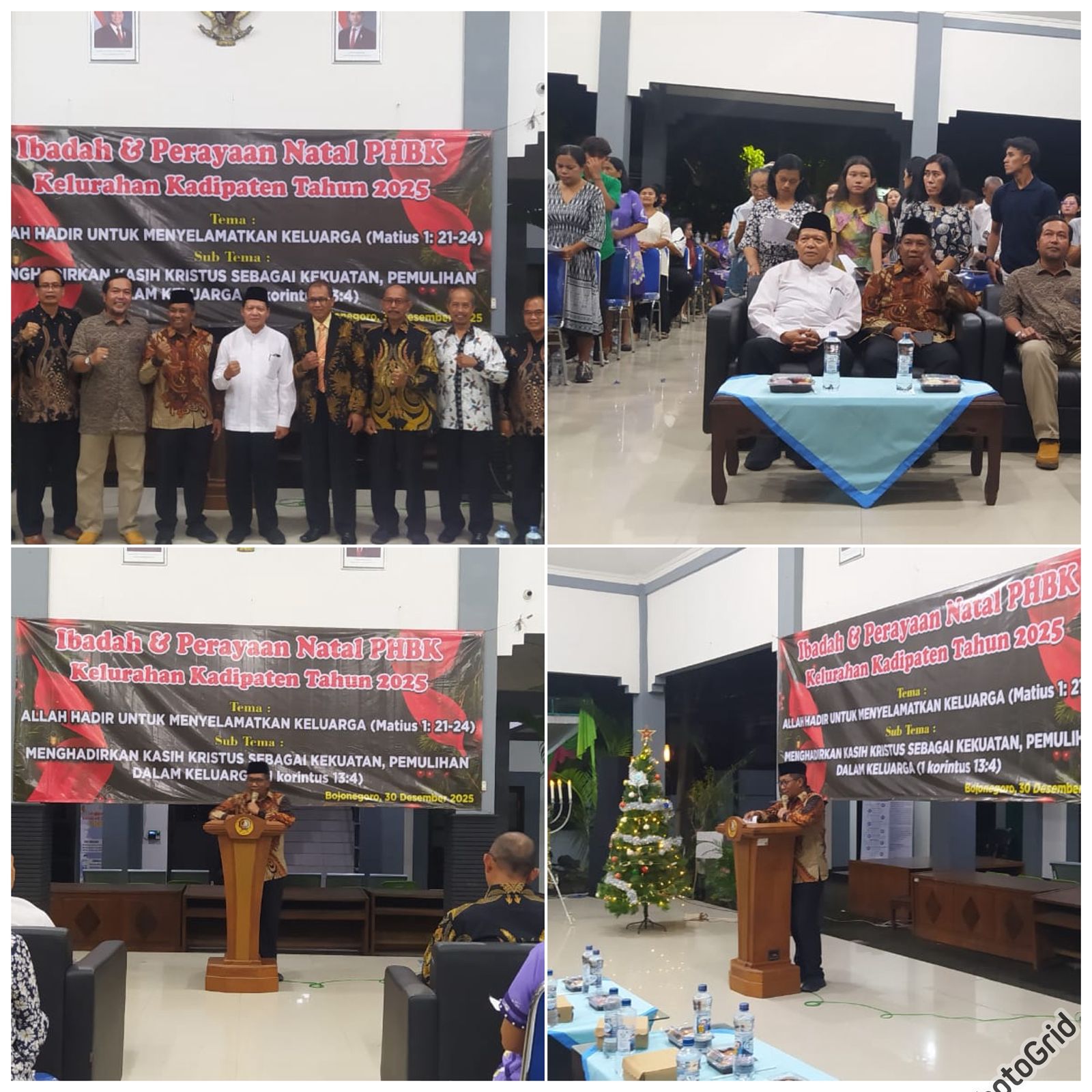 Hangat dalam Kebersamaan, Kelurahan Kadipaten Rayakan Natal PHBK 2025 di Pendopo Bojonegoro