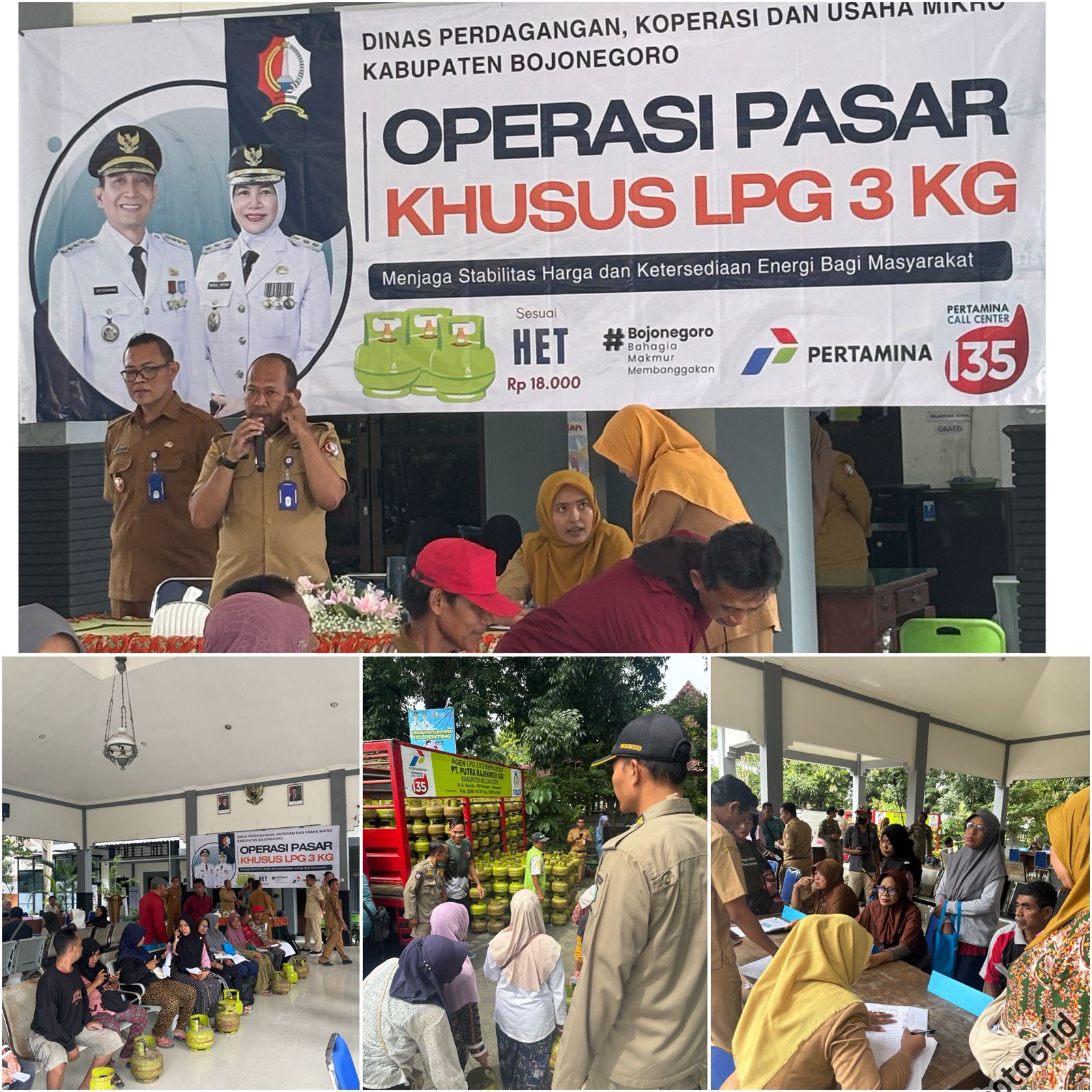 Dindagkop-UM Bojonegoro Gelar Operasi Pasar LPG 3 KG, Warga Serbu Harga HET Rp18.000