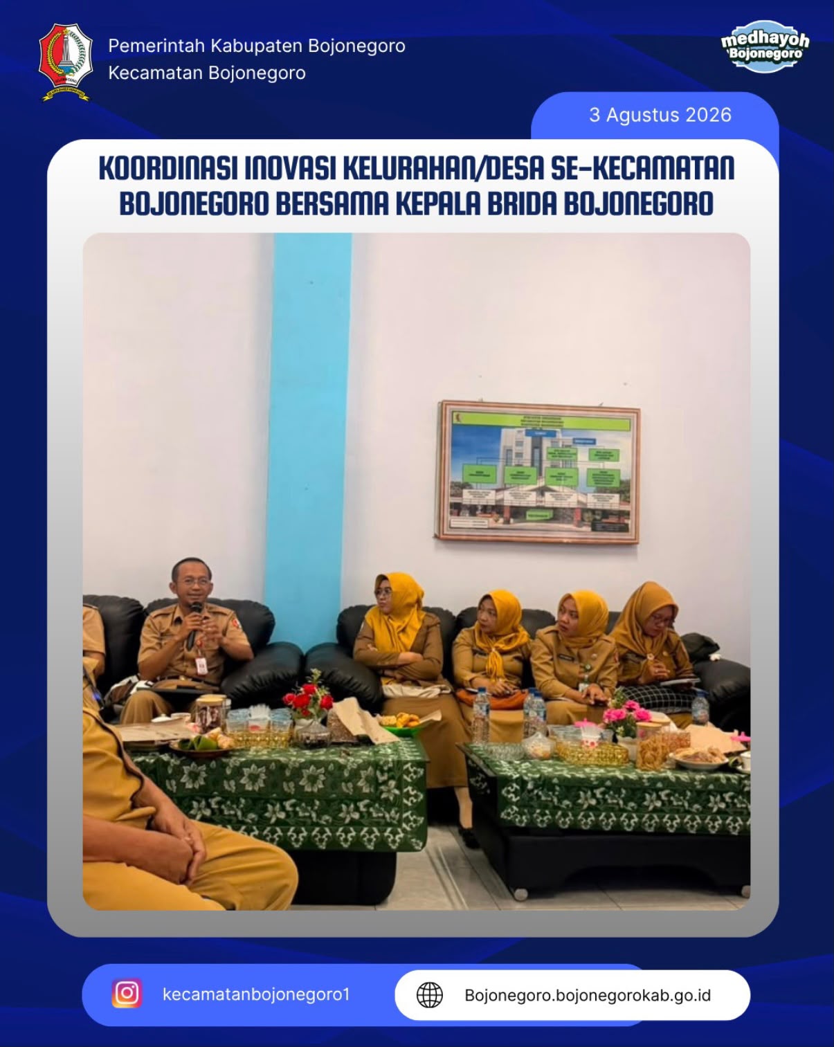 Dorong Pelayanan Publik Bermutu, Camat Bojonegoro Pimpin Rakor Inovasi Bersama Kepala BRIDA