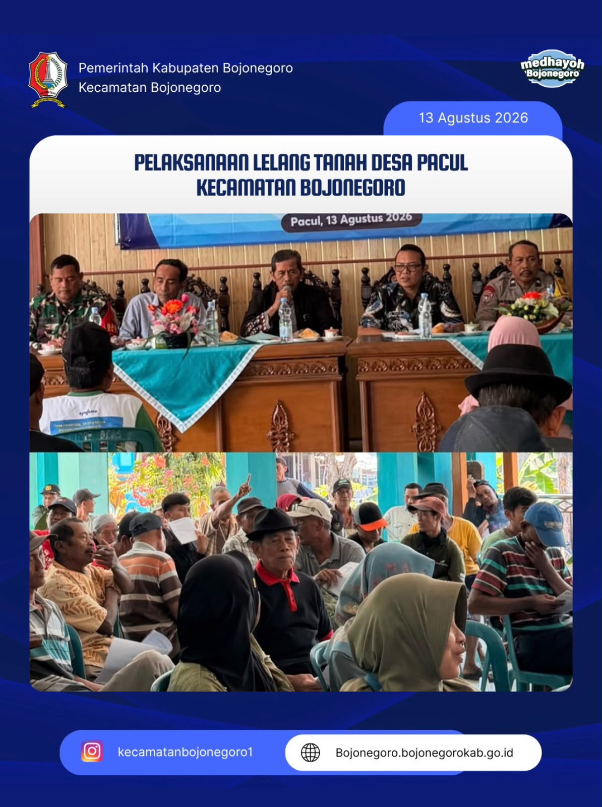 Tingkatkan PADes, Pemdes Pacul Gelar Lelang Tanah Kas Desa Secara Terbuka