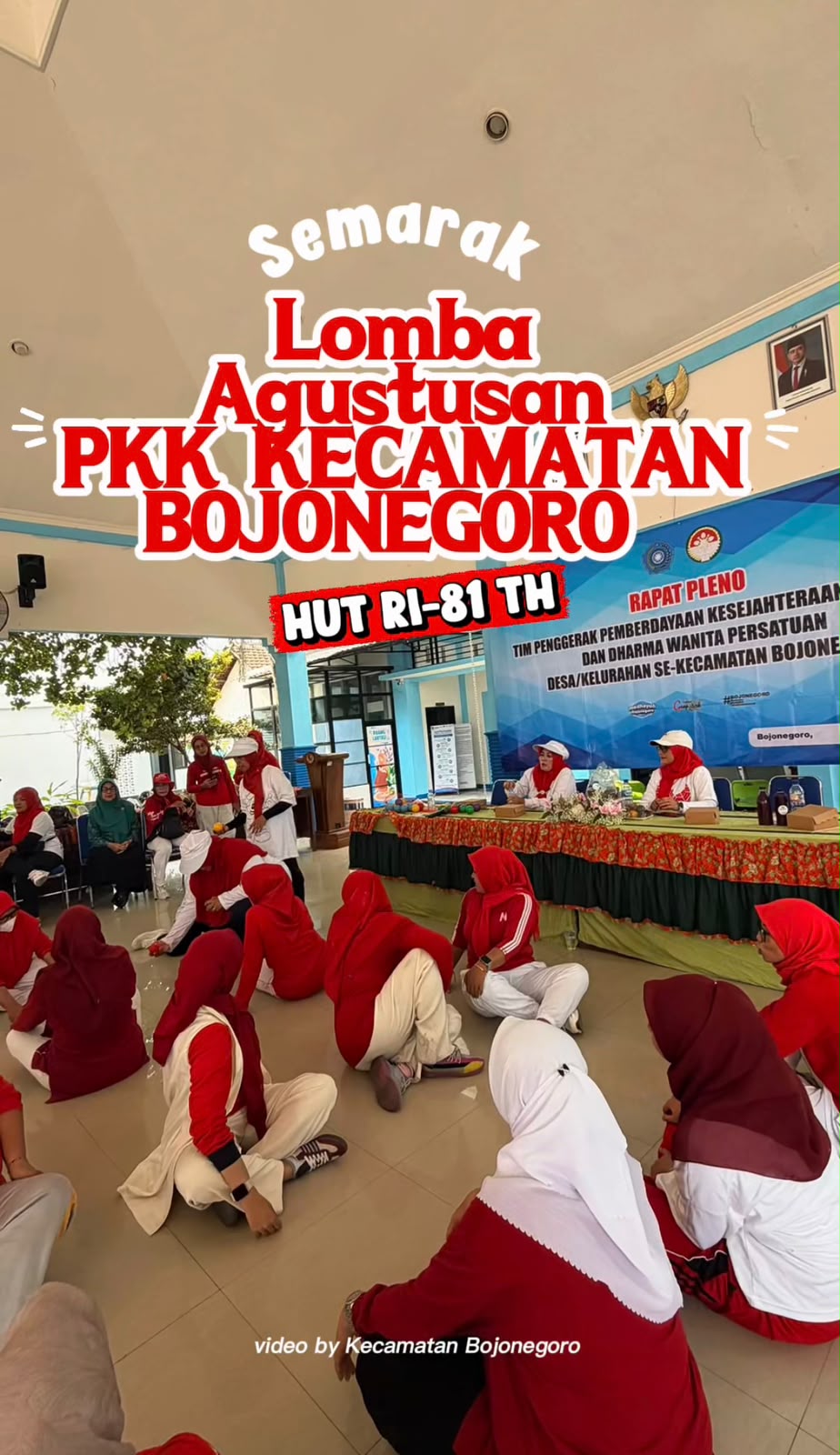 Uji Kekompakan Sampai "Mandi Tepung", Lomba Agustusan PKK Bojonegoro Berlangsung Heboh