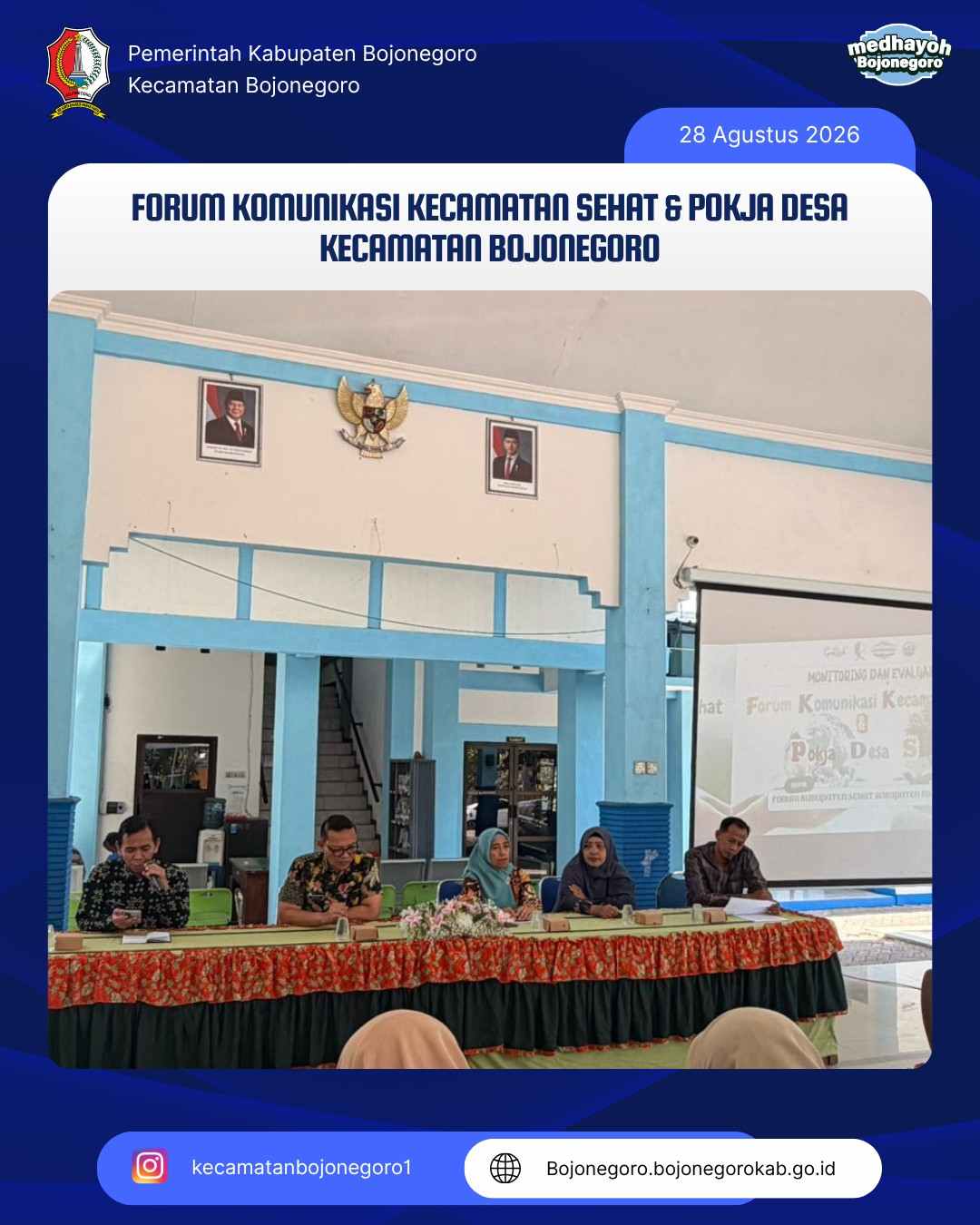 Perkuat Sinergi Program Kesehatan, Kecamatan Bojonegoro Helat Monev Forum Kecamatan Sehat