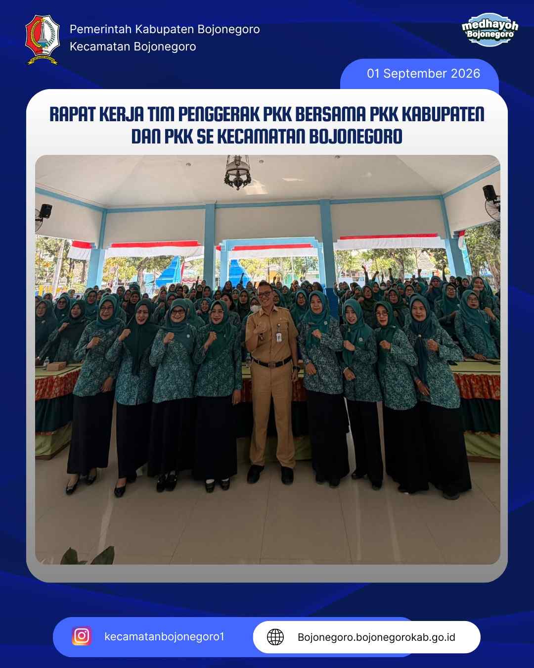 Raker TP PKK Kecamatan Bojonegoro: Dr. Hj. Cantika Wahono Dorong Penguatan Pokja I hingga IV