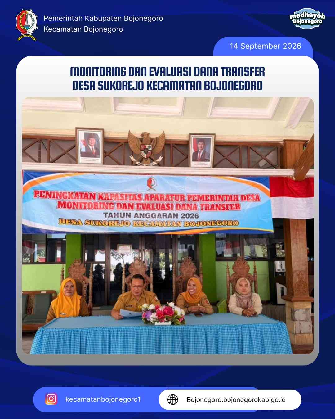 Camat Bojonegoro Pimpin Langsung Monev Dana Transfer TA 2026 di Desa Sukorejo