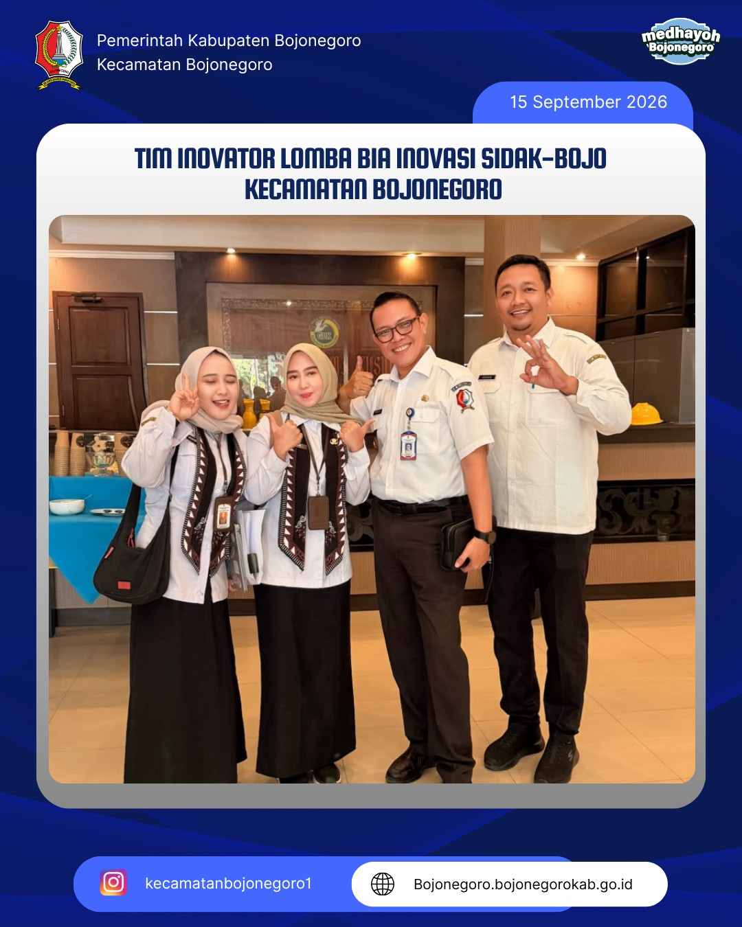 KECAMATAN BOJONEGORO IKUTI AJANG BIA BRIDA KABUPATEN BOJONEGORO DENGAN INOVASI