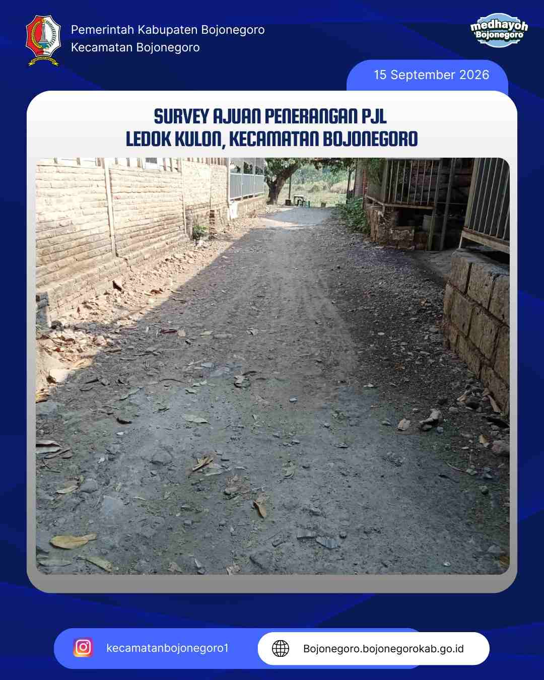 Hasil Survey Lapangan di Kelurahan Ledok Kulon: Sejumlah Jalan Lingkungan Masih Minim PJL