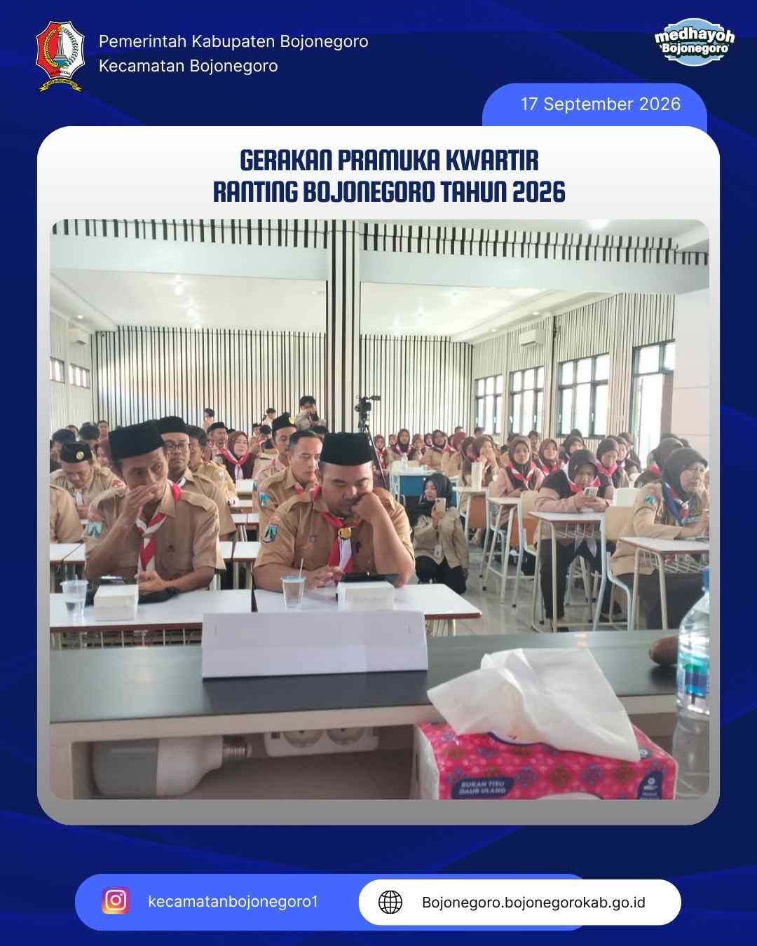 pembukaan musyawarah  gerakan pramuka kwartir ranting Bojonegoro tahun 2026