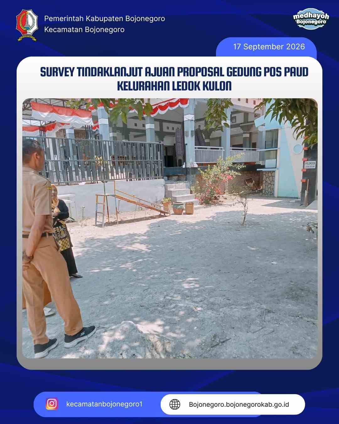 Perjuangkan Gedung POS PAUD, Tim Kecamatan Bojonegoro Survey dan Koordinasi ke DPKP CIPTA KARYA