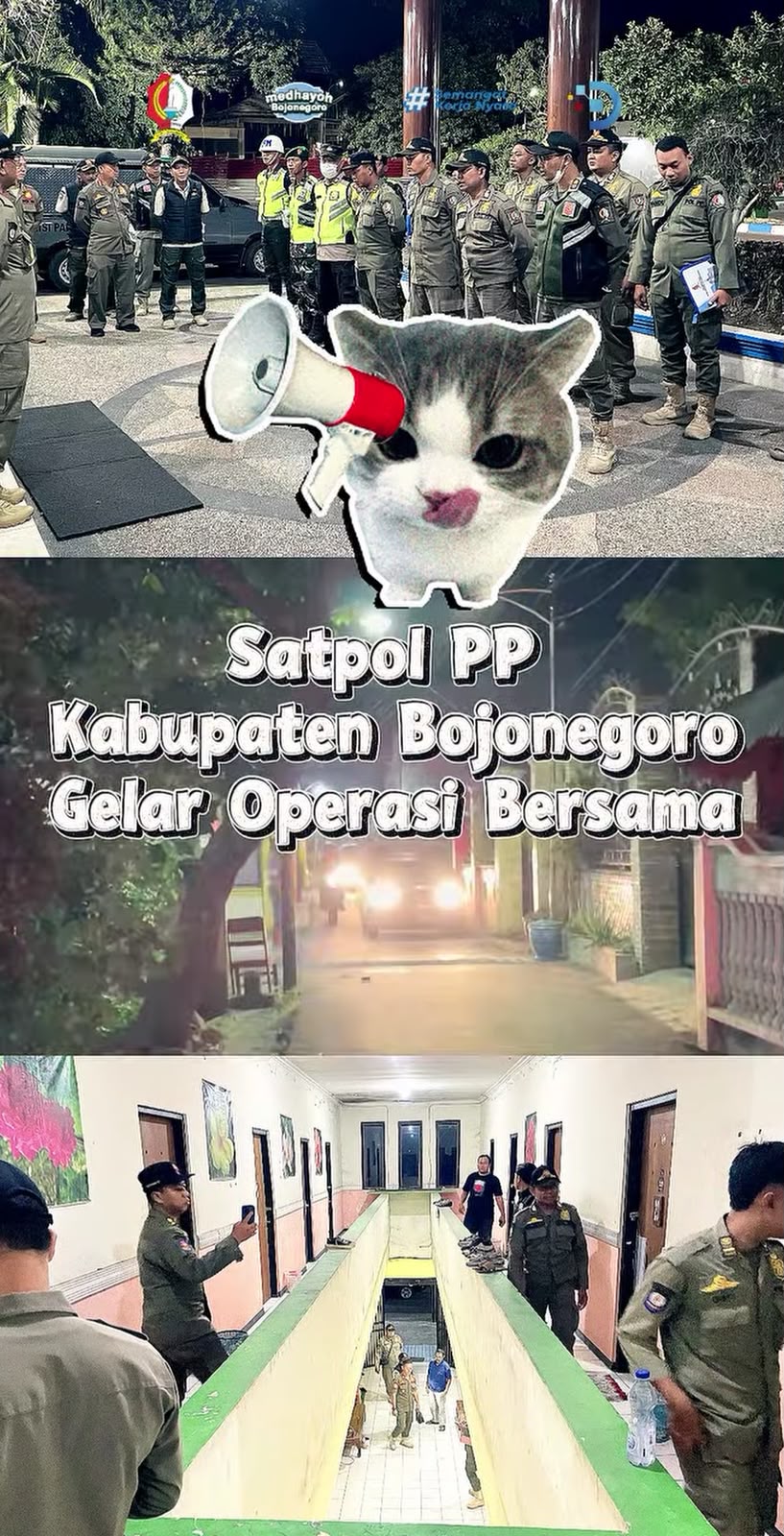 Jaga Ketertiban Wilayah, Satpol PP Bojonegoro Gelar Operasi Bersama