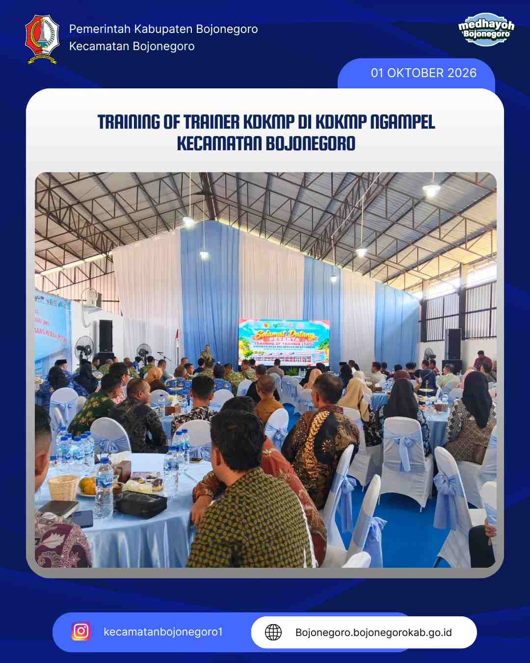 Perkuat Kapasitas Pengelola, Kecamatan Bojonegoro Gelar Training of Trainer KDKMP di Ngampel