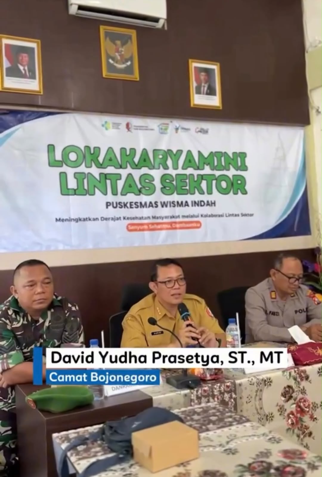 Camat Bojonegoro Hadiri Lokakarya Mini Lintas Sektor Puskesmas Wisma Indah