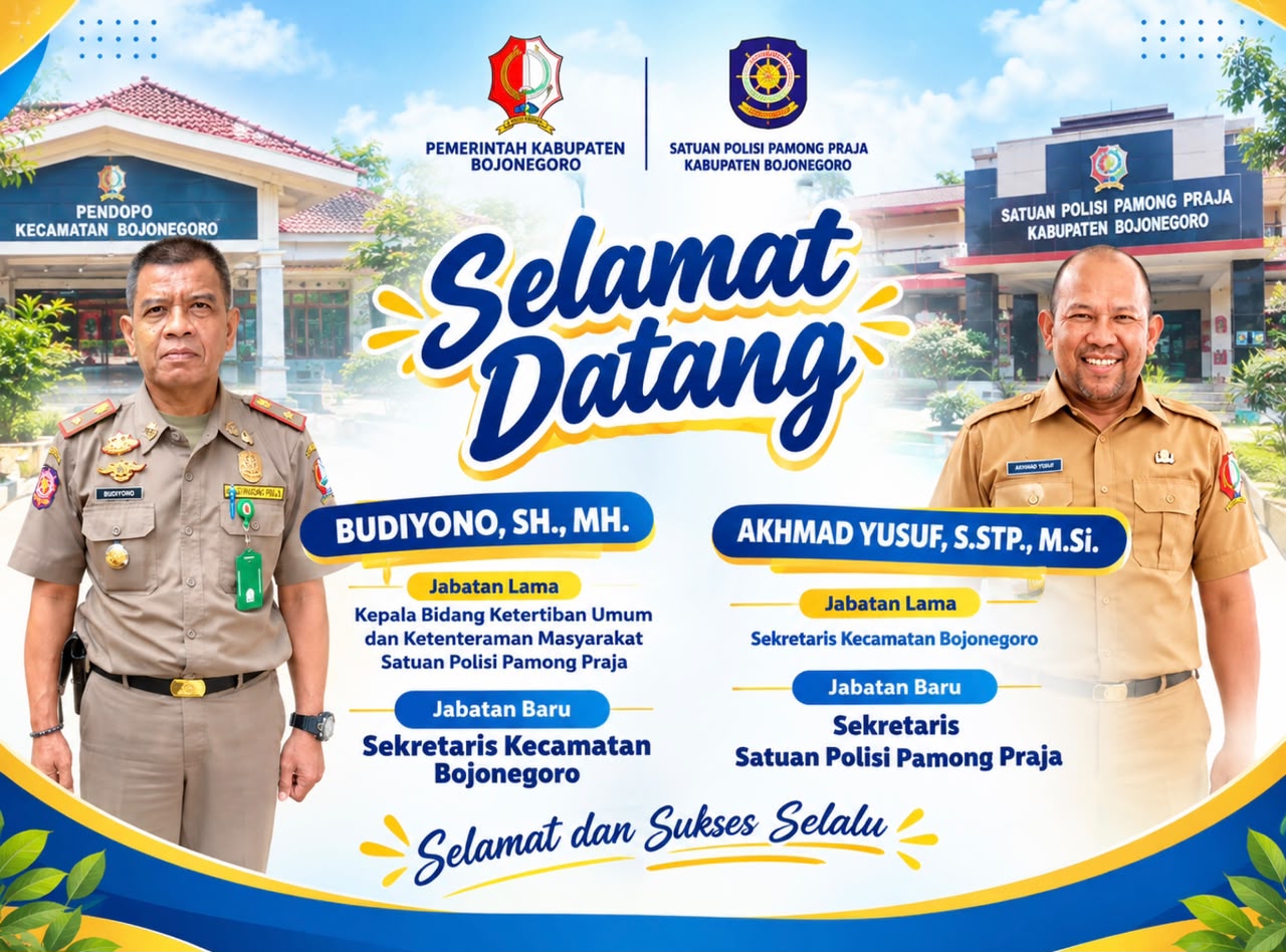 Budiyono dan Akhmad Yusuf Mengemban Amanah Baru di Lingkungan Pemkab Bojonegoro