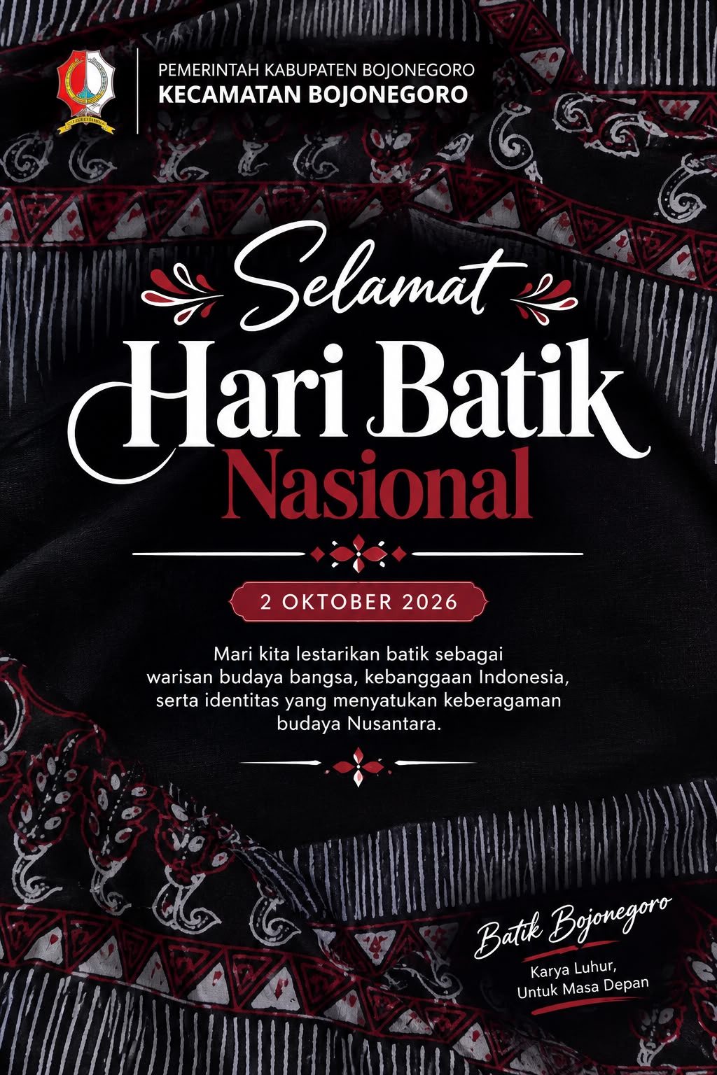 Hari Batik Nasional 2026, Kecamatan Bojonegoro Ajak Masyarakat Lestarikan Warisan Budaya
