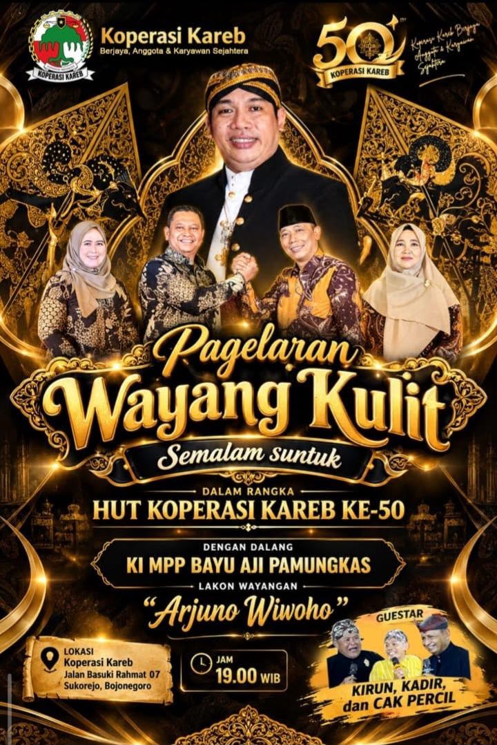 Koperasi Kareb Gelar Pagelaran Wayang Kulit Semalam Suntuk Peringati HUT ke-50