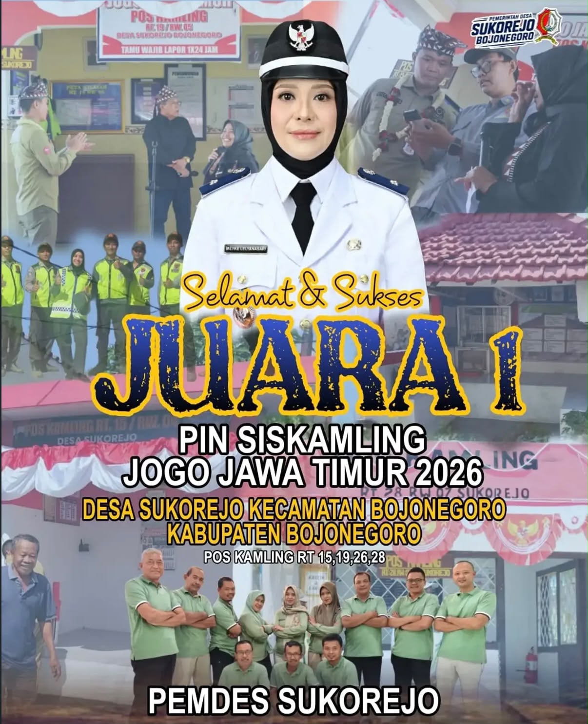 Desa Sukorejo Raih Juara I PIN Siskamling Jogo Jawa Timur 2026