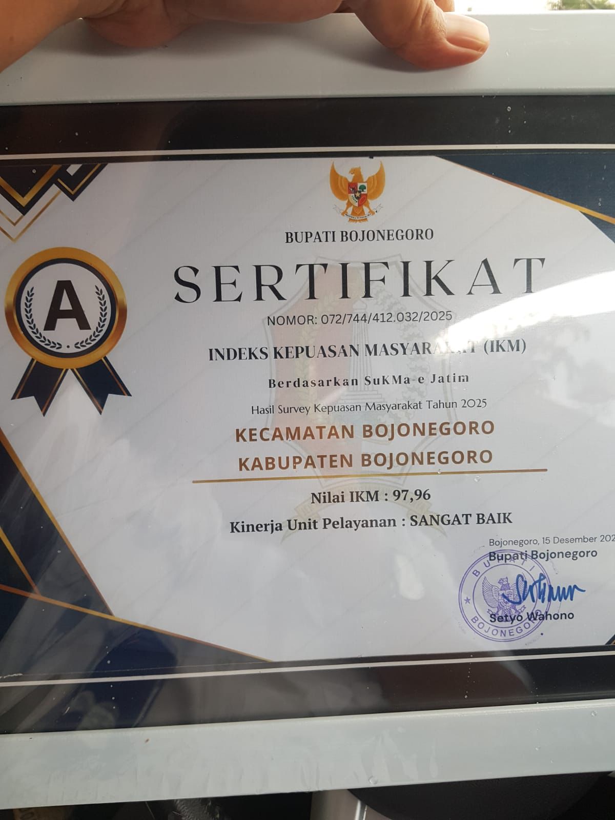 PREDIKAT IKM "SANGAT BAIK"